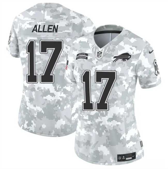 Women%27s Buffalo Bills #17 Josh Allen 2024 F.U.S.E Arctic Camo Salute To Service Limited Stitched Jersey Dzhi->baltimore ravens->NFL Jersey
